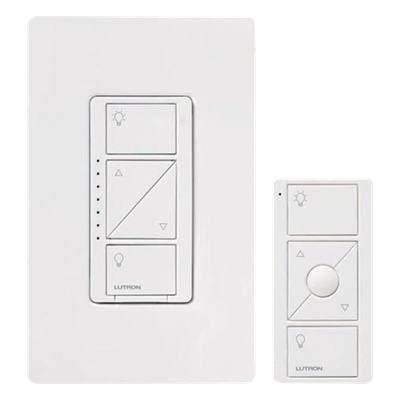 PPKG1WWH - Kit Atenuador de Pared Inteligente / Sin Cable Neutro / 600 W Incandescente / 150 W LED / Control Remoto Pico / Alcance 9 m (29.5 ft)