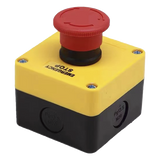 XBS-S-T01 - Botón de Parada Enclavado / IP40 / 24 VCC / 72 x 72 x 58 mm / Montaje Frontal / Barreras Vehiculares