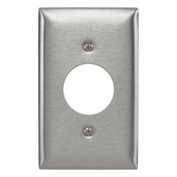 HUB-SS7 - Placa para Receptáculo / Acero Inoxidable 302/304 / No Magnética / 1 Abertura 1.6" (40.6 mm) / Compatible 15, 20 y 30 A