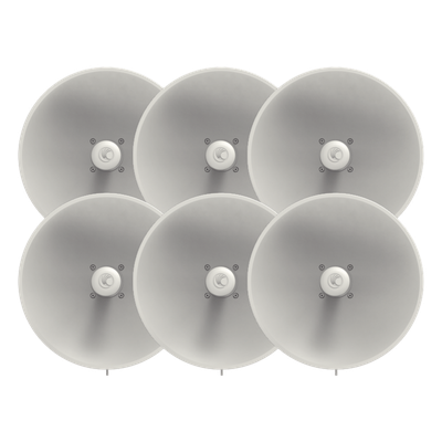 FORCE-300-25L-6-PACK - Paquete de 6 radios PTP/PTMP / 802.11ac Wave2 / 25 dBi / 4910-6200 MHz / 400+ Mbps / 2.5 km (8200 pies)