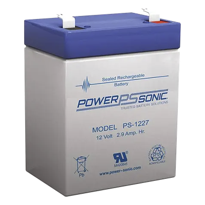 PS-1227-F1 - Batería de Respaldo AGM/VRLA / 12V 2.9Ah / Terminales F1 / 5 Años Vida Útil / Construcción a Prueba de Derrames / Reconocida UL