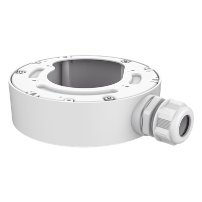 DS-2280ZJ-WA140 - Caja de Conexión para Cámara Fisheye IP / Montaje Vertical en Poste / Acero Inoxidable / Diámetro Ajustable 67-127 mm / Uso Exterior