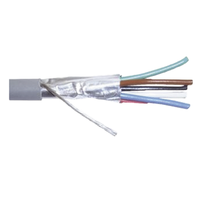 9290 - Cable de control / Calibre 22 / 6 conductores / Blindado / CMR / 305 m (1000 pies) / Gris