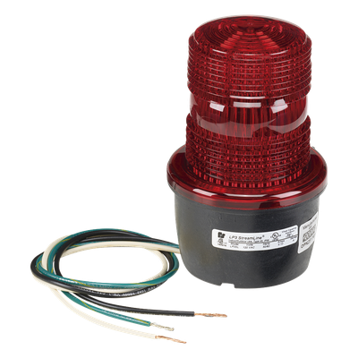 LP3-PL-120-R - Luz de advertencia LED / 120 Vca / 24 Vcd / IP66 / IP69K / Perfil bajo / -30°F a 150°F / Montaje en tubo / Rojo