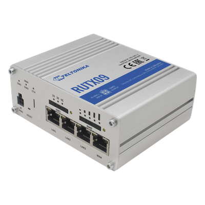RUTX09 - Router Industrial LTE 4.5G Cat 6 / 300 Mbps / 4 Puertos Gigabit / Dual SIM / GNSS / PoE / -40°F a 167°F