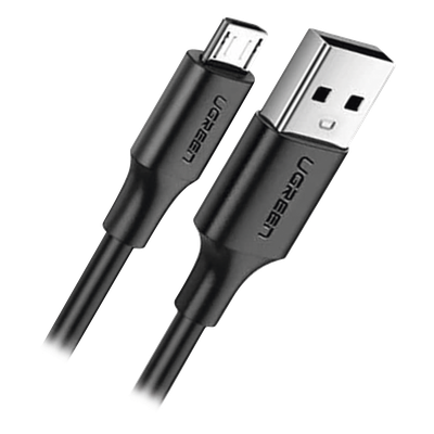 60136 - Cable USB-A a Micro USB / 1 Metro (3.28 Pies) / Carga Rápida QC 3.0/2.0 18W / Transferencia 480Mbps / 5,000 Flexiones / ABS y PVC