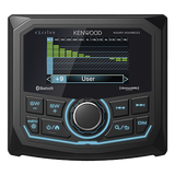KMR-XM500 - Estéreo marino sumergible IP66, con pantalla de 2.7 pulgadas, conexión Bluetooth, iluminación multicolor variable, con entrada USB