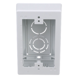 JBX3510WH-A - Caja de Pared Superficial, Uso Universal con Placas de Pared, con Cinta Adhesiva, Color Blanco