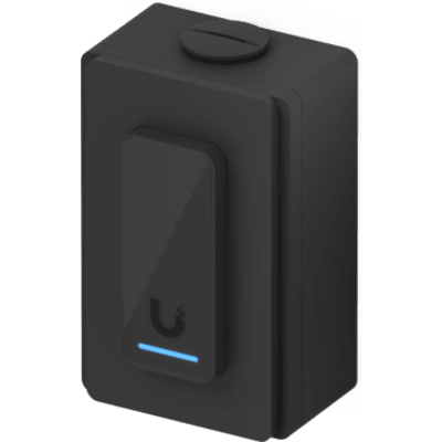 UACC-READER-JB-B - Caja de conexiones para lectores de acceso UniFi y visores de intercomunicación que admite montaje en superficie plana y fijación a conductos de 3/4". Color Negro
