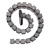 PORTACABLE - Portacable de Cadena / Organizador Vertical Articulado / 1200 mm (3.94 ft) de Longitud / ABS Plástico / Color Negro