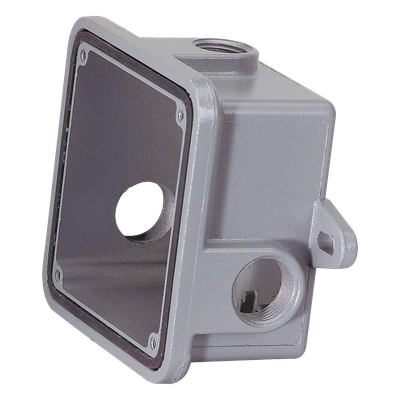 WB - Caja de Protección Metálica / Resistente a Intemperie / 3 Entradas 1/2" / 0.45 kg / Gris