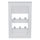 CFPE6WHY - Placa de Pared Vertical Ejecutiva / 6 Puertos Mini-Com / Perfil Elevado / 69.8 x 114.3 mm (2.75 x 4.5 pulg.) / Blanco
