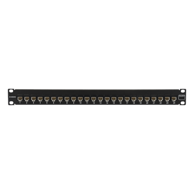 UP6A-F1-24L-RS - Patch Panel / UTP Cat6A / 24 Puertos Precargados / Plano 1U / Rack 19'