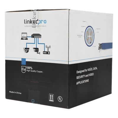PRO-CAT6-S - Bobina de Cable / 305 m (1000 pies) / Cat6+ Blindado F/UTP / Calibre 23 / 250 MHz / CM / Interior