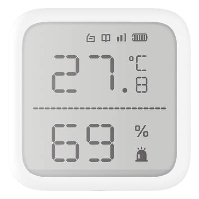 DS-PDTPH-E-WB - Detector Inalámbrico de Temperatura y Humedad / Rango -35°C a 99°C con Sonda / Alcance 800 m (2624.7 ft) / Cifrado AES-128 / Diseño Compacto 2.7" / Interior