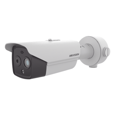 DS-2TD2628-10/QA - Cámara Bala IP Térmica y Óptica Biespectral / 256 x 192 Térmica / 1/2.7" Óptica / Teleobjetivo Térmico 9.7 mm / Medición de Temperatura -20°C a +150°C / Análisis de Video VCA / IP66