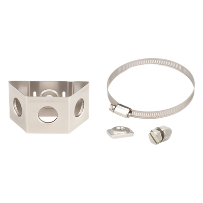 TTS-345 - Adaptador de Montaje / Tubo 4-5 in (102-127 mm) / Acero Inoxidable / Triple Vía / Paquete 10 pzas