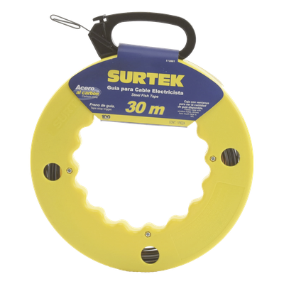 SYS-112601 - Guía Jala Cable / Acero SAE 1045 / Longitud 30 m (98.4 ft) / 5 Alambres Calibre 12 AWG / Ojo Agrandado / Ventanas de Verificación