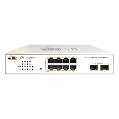 WI-PCES310GF - Switch PoE Administrable / 8 Puertos Gigabit PoE af/at / 2 x SFP Gigabit / Presupuesto PoE 120 W / Administración Cloud