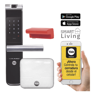 MX81861 - Kit Cerradura Electrónica Inteligente / Biometría y Código PIN / Control Remoto por Smartphone / Wi-Fi / 200 Usuarios / Puertas 35-90 mm