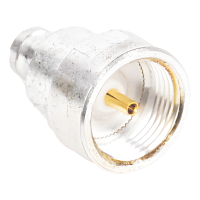 PT-4000-114 - Adaptador Coaxial / Conector SMB Plug (Pin Hembra) / Bronce Plateado / Contactos Bañados en Oro / Dieléctrico de Teflón / Diseño Modular