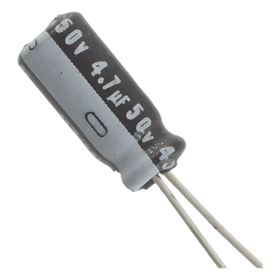 CE4.7/50V - Capacitor Electrolítico / 4.7 µF / 50 Vcc / Radial / 105 °C / 5 x 11.7 mm