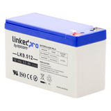 LK9.512 - Batería de Respaldo AGM-VRLA / 12 V / 9.5 Ah / Vida Útil 5 Años / Terminales F1 + Adaptador F2 / Certificación UL