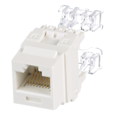 NK688MIW - Jack Keystone / Cat 6 Clase E / Terminación 110 / RJ45 / 1 Puerto / Blanco Mate