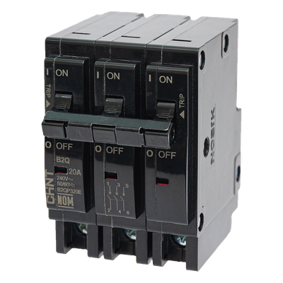 B2QP340E - Interruptor Termomagnético Enchufable / 3 Polos / 40A / 240V / Capacidad Interruptiva 10kA / Rango -30 a 70°C
