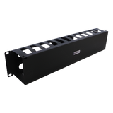 TH-ORG-2UR - Organizador de Cables Horizontal / 19" / 2UR / Acero Calibre 18 / Tapa PVC / 2.52' (30.24 in) de Profundidad