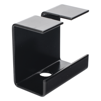 CH-GSTB-EP - Grapa de Suspensión para Escalera Tubular / 1.5" de Peralte / 12" de Ancho / Acero al Carbón / Recubrimiento Epóxico Negro
