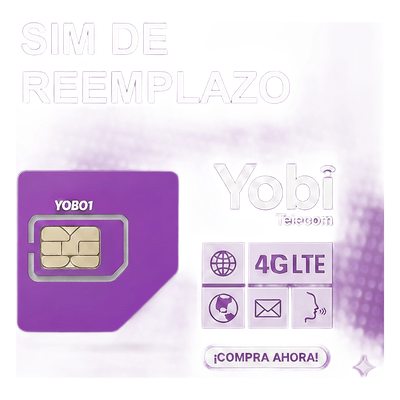 SIMYOBIREM - SIM de Reemplazo / 2G 3G 4G / Activación Automática / APN Configurable / Cobertura Nacional
