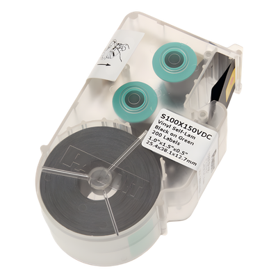 S100X150VDC - Casete de Etiqueta Auto-Laminada / 1.00' x 1.50' (25.4 x 38.1 mm) / 200 Etiquetas / -46°C a 107°C / Cables hasta 8.1 mm (0.32')