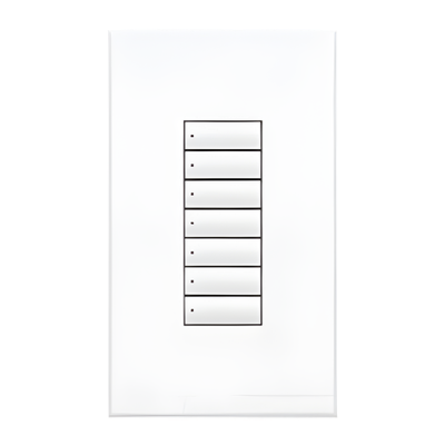 QSWS27BIWH - Teclado de pared seeTouch QS / 7 botones / estilo insert / 24-36 V CD vía QS Link / blanco / GRAFIK Eye QS, Sivoia QS, Energi Savr Node, Quantum