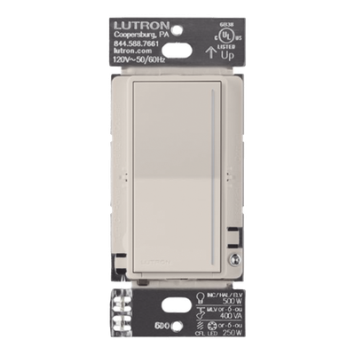 RRSTPRONTP - Atenuador de Pared Táctil / LED+ 250 W / 3 Vías / Neutro Requerido / RadioRA 3 / Taupe