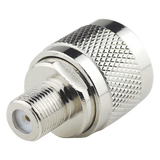 TT-CON-540 - Adaptador Coaxial RF / N Macho a F Hembra / Montaje en Línea / Bronce Niquelado / Contacto Oro / Teflón / -20℃ a 80℃