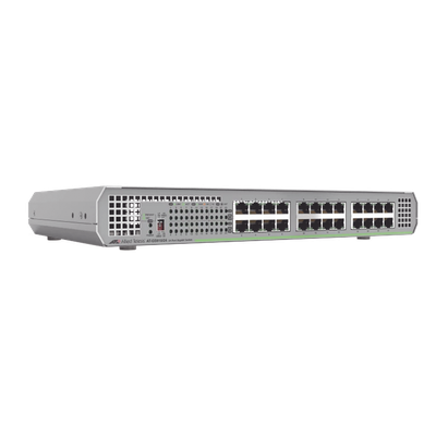 AT-GS910/24-10 - Switch no administrado / 24 puertos Gigabit / 48 Gbps / 35.7 Mpps / 1.12 x 0.69 x 0.14 pies