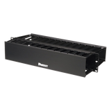 WMP1E - Organizador de Cables Horizontal / Doble Frontal y Posterior / 2UR / 19in / ABS