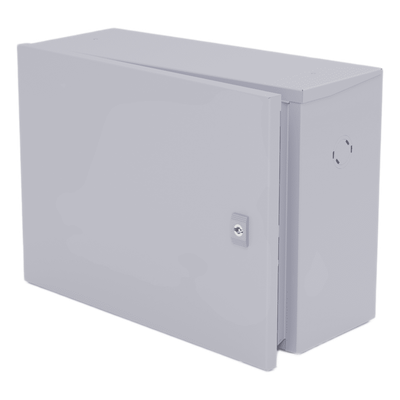 GBP01 - Gabinete Exterior / Acero Galvanizado / 360 x 208 x 505 mm / Montaje en Poste / Protección Solar Autónoma