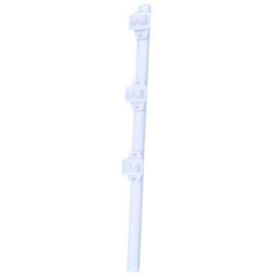 SF-POST-3W - Poste de Paso / Tubo de Acero Galvanizado / Diámetro 1" / Longitud 75 cm (2.46 ft) / 3 Aisladores / Pintura Blanca / Peso 0.5 kg
