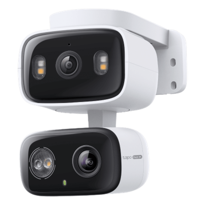TAPO-C246D - Cámara IP Dual PTZ / Dual Lente 2K+2K / 3 Megapixel cada lente / Seguimiento Sincronizado / Visión Nocturna a Color / IP65 / Audio Bidireccional