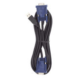 KVM-KC1-3 - PLANET KVM-KC1-3 cable para video, teclado y ratón (kvm) Negro, Azul 3 m