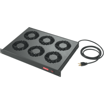 A19FT3B - Charola con Ventiladores para Rack 19 in (48.3 cm) / 1U / 3 Ventiladores / 45W / 100-120V AC / Acero Negro RAL 9005