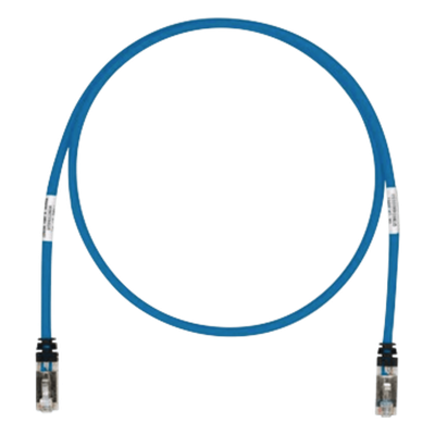 STP6X1BU - Patch Cord S/FTP Cat6A / 500 MHz / 0.30 m (1 ft) / 26 AWG / CM/LSZH / Azul