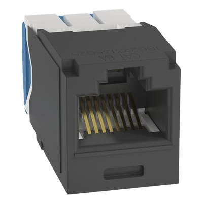 CJ6X88TGBL - Jack RJ45 / Cat 6A / UTP / 8P8C / Tool-Free / 22-26 AWG / -10°C a 65°C / Negro