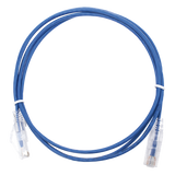 LP-UT6-150-BU28 - Cable de Parcheo Slim UTP Cat6 / 28 AWG / 1.5 m (4.92 ft) / Azul / 1 Gbps