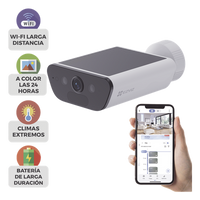 CS-CB5-4K - Cámara IP de Batería con Panel Solar / 4K Ultra HD / Wi-Fi 6 / Visión Nocturna Color 15 m (49.2 ft) / Detección Humana y Vehículos / IP65 / Audio Bidireccional