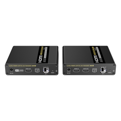 TT993 - Kit Extensor HDMI por FIBRA ÓPTICA 10G a 40 Km | Resolución 4K@60Hz | Monomodo (SMF) | IPCOLOR PIXEL | Cero Latencia | Sin Comprimir | S/PDIF / ARC / RS-232 | Salida Loop | Transceptores Ópticos (GBIC) Incluidos | IR bidireccional.