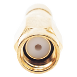 TT-SM-0022 - Conector SMA Macho Inverso / Anillo Plegable / Cables RG-8/X, LMR-240, Belden 9258 / Cuerpo Bronce Oro / Aislante Teflón