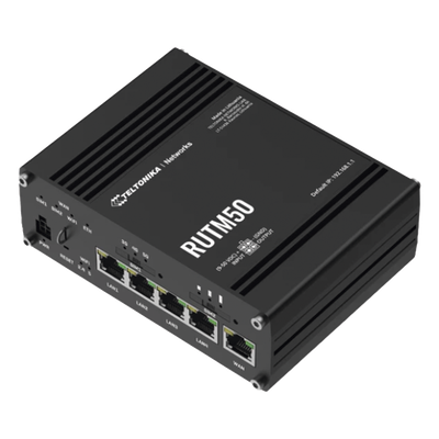 RUTM50 - Router Celular 5G / Dual-SIM / Wi-Fi 5 / 4x LAN Gigabit + 1x WAN / FIRSTNET / 3.4 Gbps / 5.2 x 1.74 x 3.74 in
